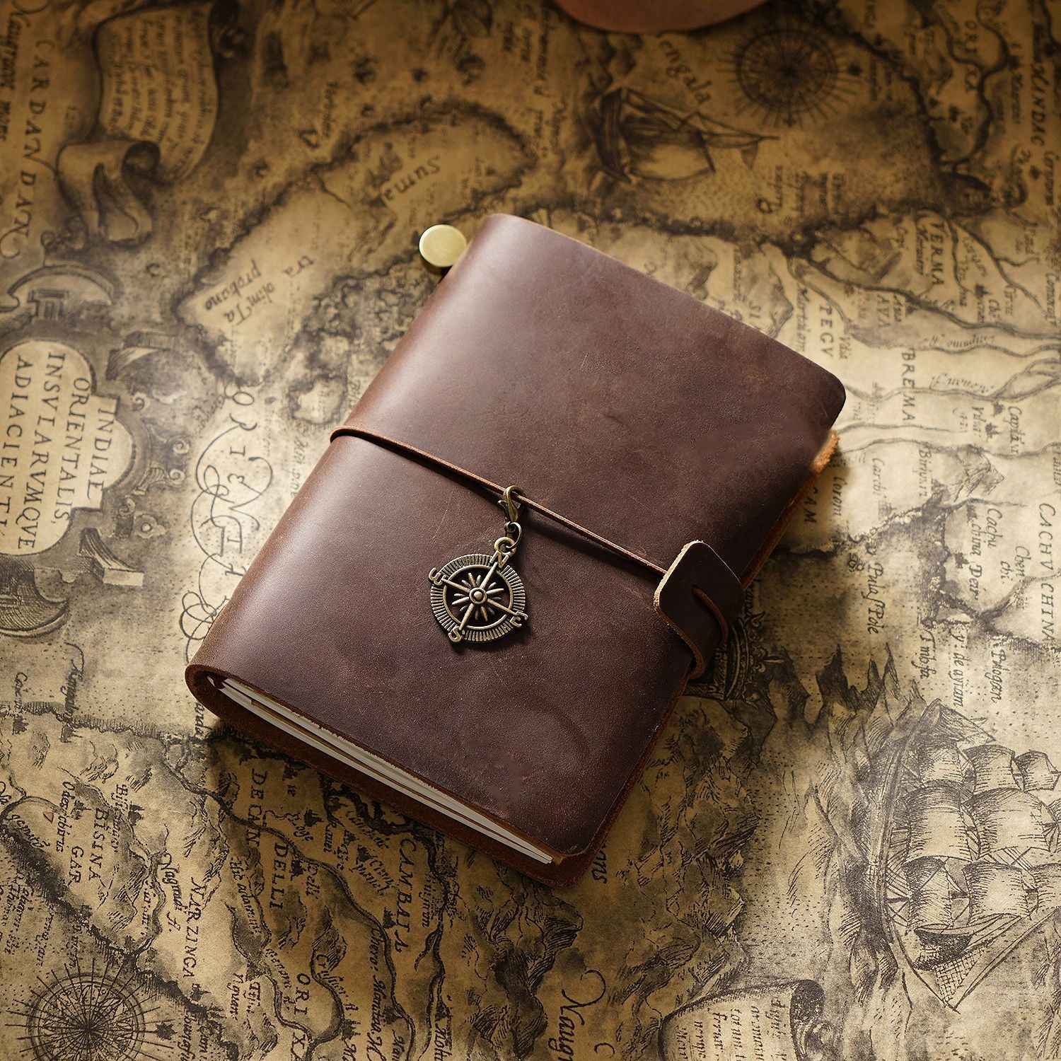 Traveler's Notebook Journal Passport Size Leather Cover - TTpen