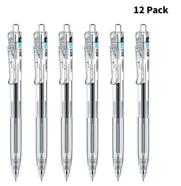 TOME 0.5mm ST Click Gel Pen Black Ink 12 Pack