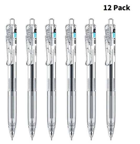 TOME 0.5mm ST Click Gel Pen Black Ink 12 Pack