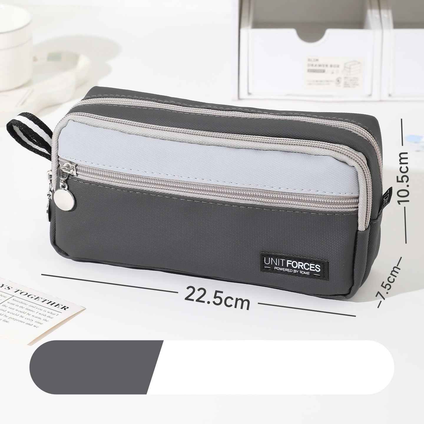 TOME 3-Layer Large Capacity Pen Bag Stationery Organizer Waterproof