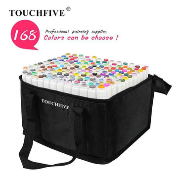 TouchFive Twin Markers 168 Full Colors Art Sketch Alcohol Based Pen Set - TTpen