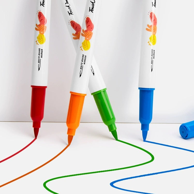 Touchmark Washable Whiteboard Markers – 8/12 Colors, Magnetic Case