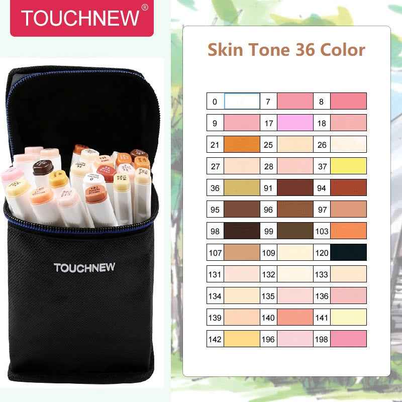 TOUCHNEW 36 Colors Skin Tone Art Alcohol Markers - TTpen
