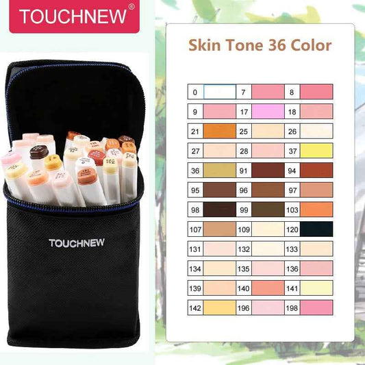 TOUCHNEW 36 Colors Skin Tone Art Alcohol Markers - TTpen