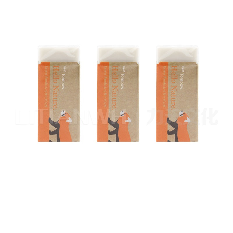 Tombow Hello Nature Plastic Eraser,Animal, 3-Pack - TTpen