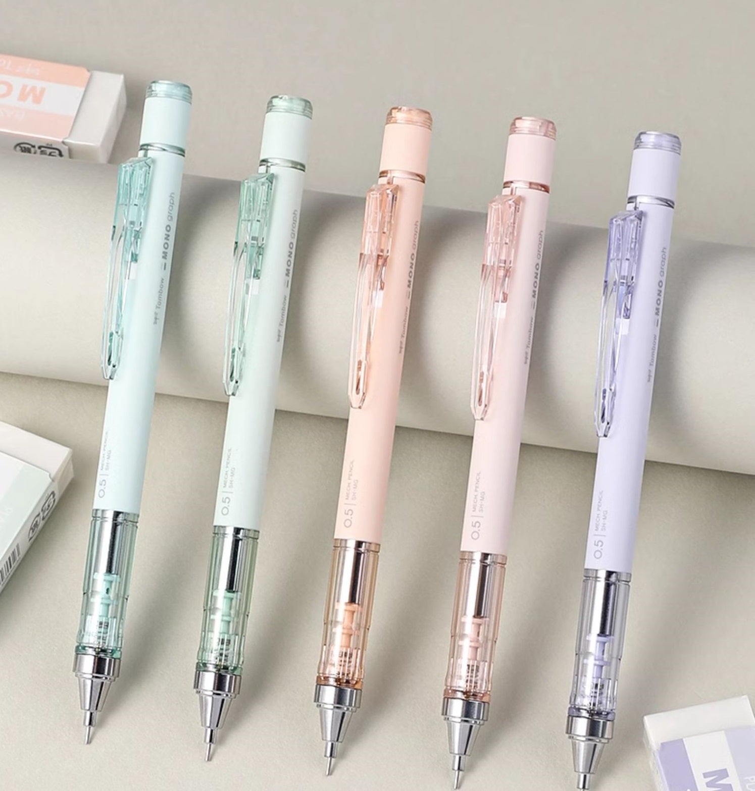 Tombow Japan Automatic Pencil with Eraser Mineral Color Series 0.5mm