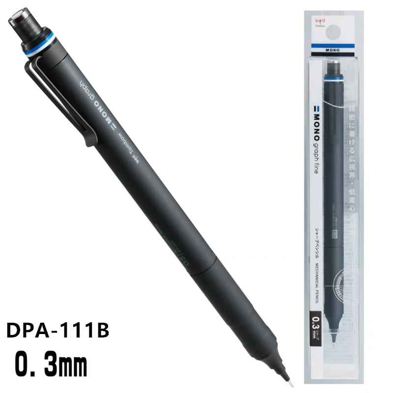 Tombow MONO Graph Fine Mechanical Pencil - 0.5 mm - Silver/Black
