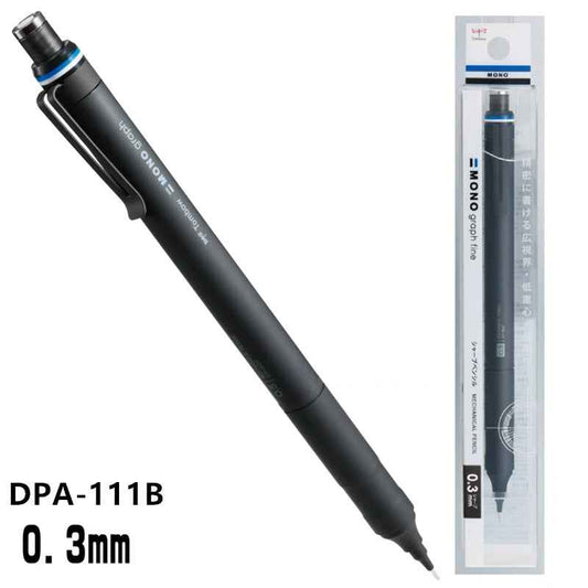 Tombow MONO Graph Fine Mechanical Pencil - 0.5 mm - Silver/Black