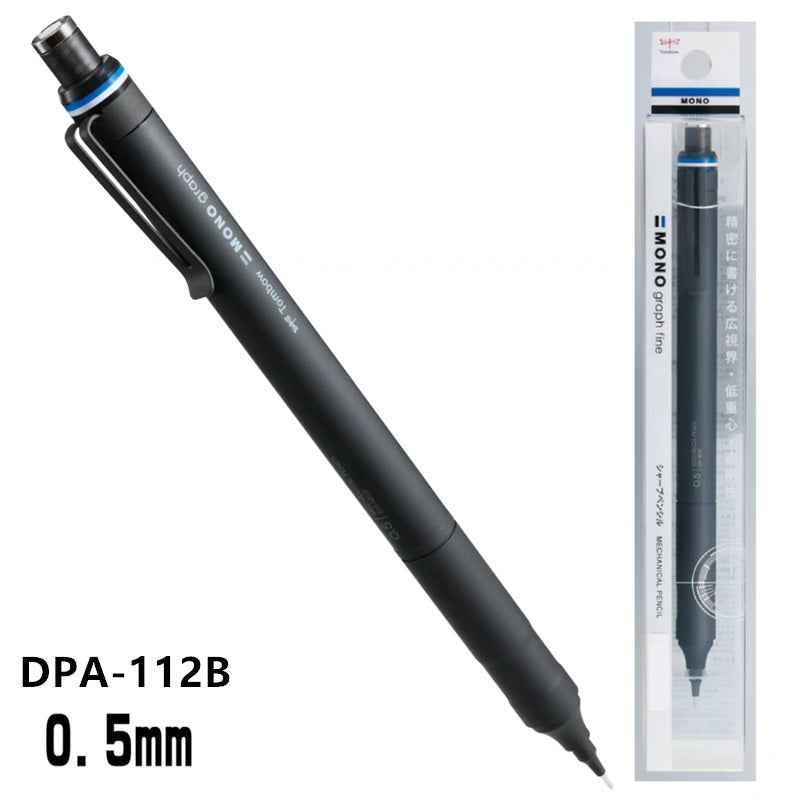Tombow MONO Graph Fine Mechanical Pencil - 0.5 mm - Silver/Black
