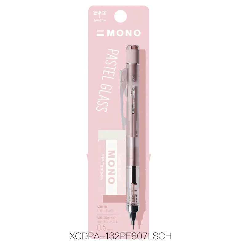 Tombow MONO Graph Mechanical Pencil Pastel Glass Color with Eraser 0.5mm