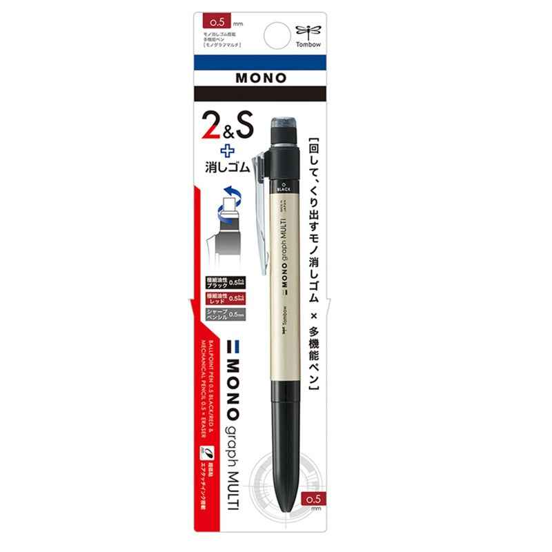 Tombow MONO Graph Multi 2 Color 0.5 mm Ballpoint Pen + 0.5 mm Pencil