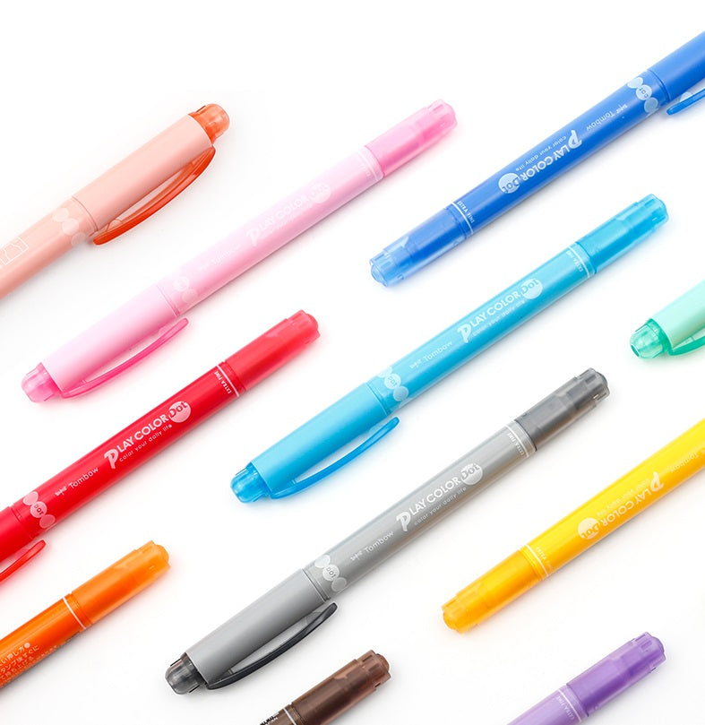 Tombow Play Color Dot Felt Tip Pen Set 3/12 Colors