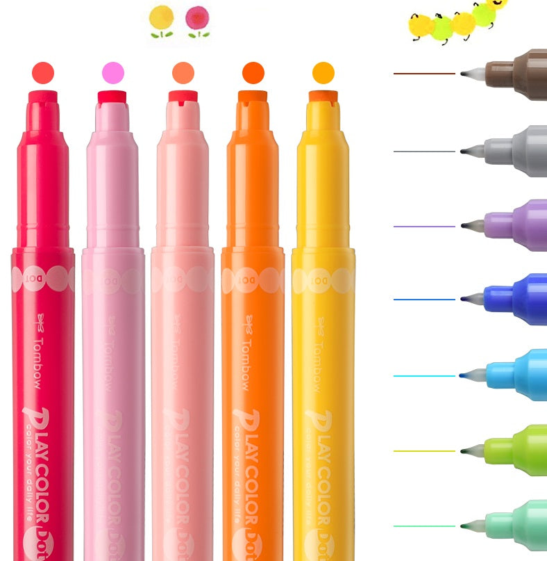 Tombow Play Color Dot Felt Tip Pen Set 3/12 Colors