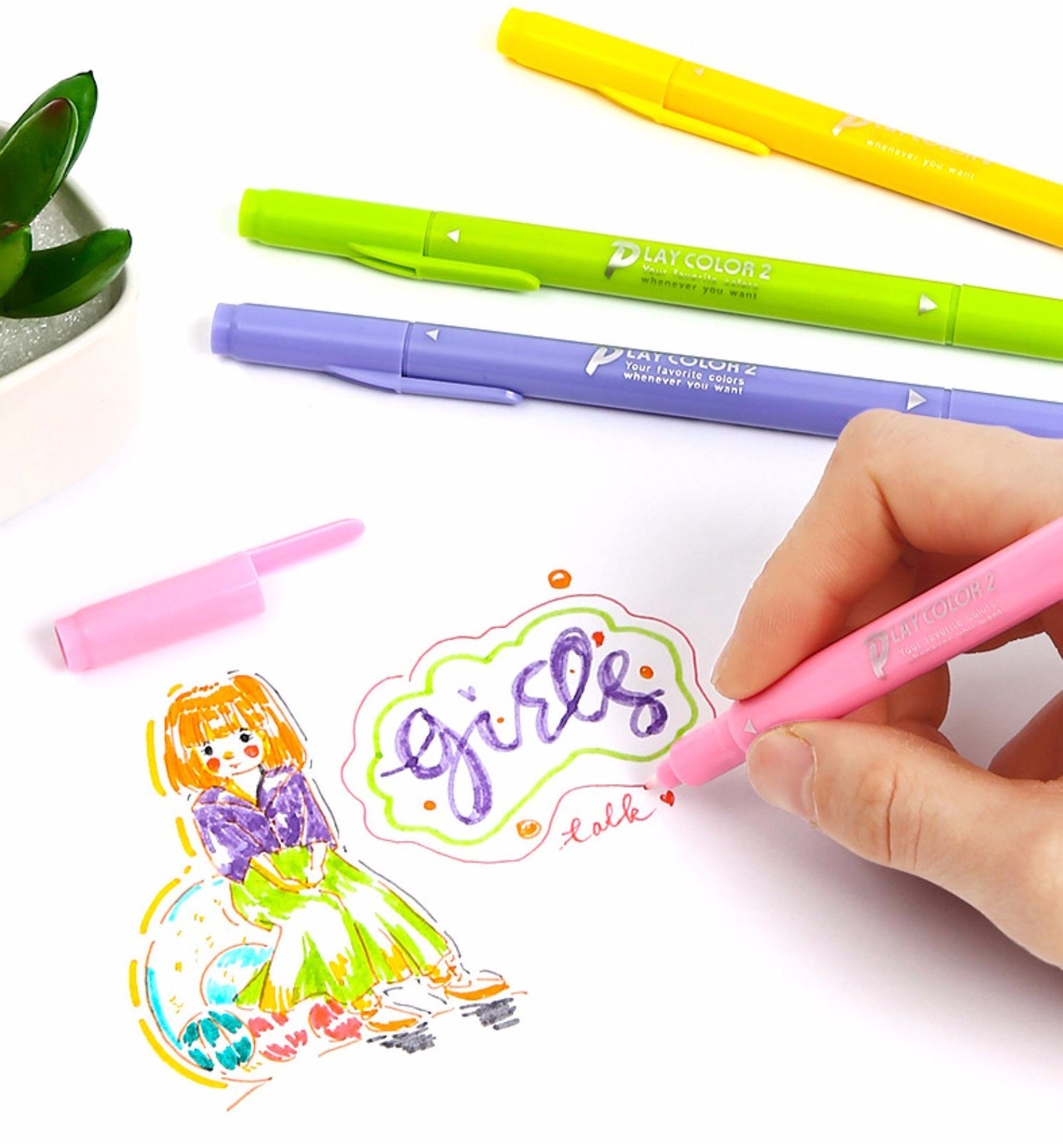 Tombow Play Color 2 Felt Tip Pen Set 12/24/36 Colors