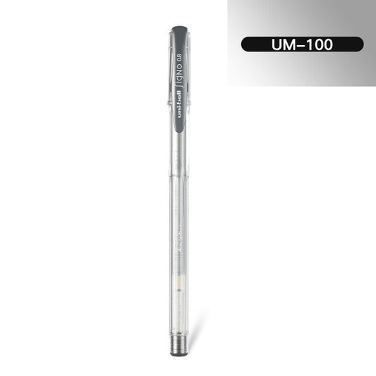 Uni-ball Signo UM-100 Gel Ink Pen - 0.8 mm -10Pcs Silver
