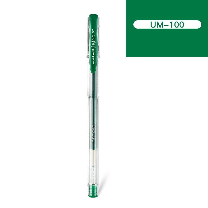 Uni-ball Signo UM-100 Gel Ink Pen - 0.7 mm -10Pcs Green