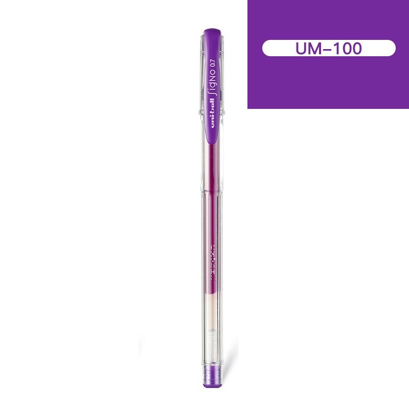 Uni-ball Signo UM-100 Gel Ink Pen - 0.7 mm -10Pcs Purple