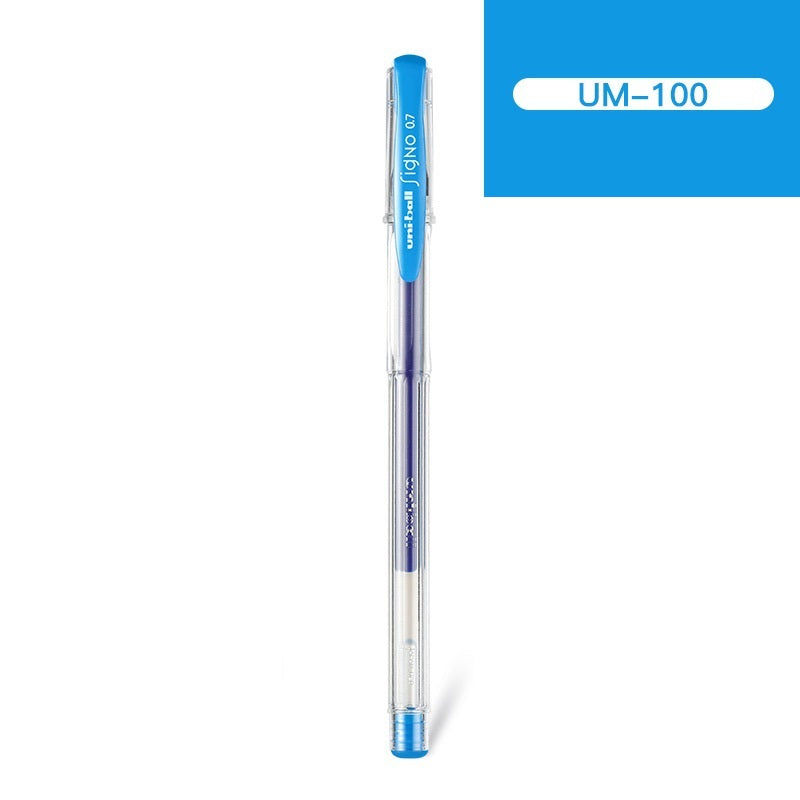 Uni-ball Signo UM-100 Gel Ink Pen - 0.7 mm -10Pcs Sky Blue