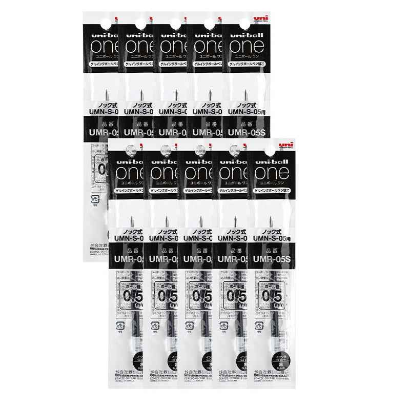 Uni-ball One UMR-05S Gel Pen Refill - 0.5 mm - Black/Blue/Red Ink