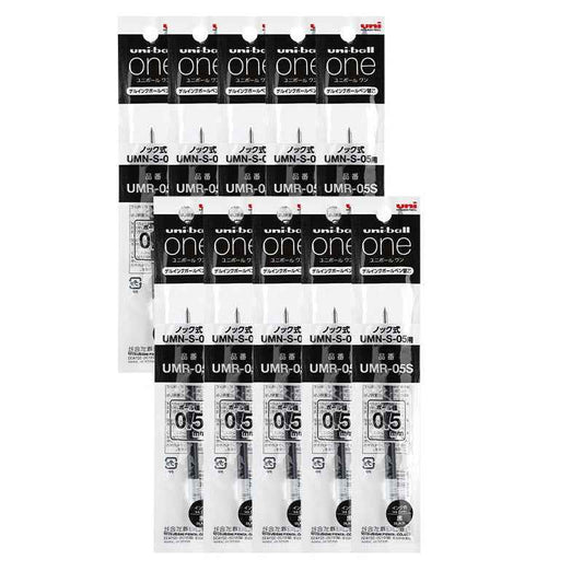 Uni-ball One UMR-05S Gel Pen Refill - 0.5 mm - Black/Blue/Red Ink