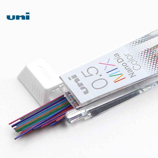Uni NanoDia Color Mechanical Pencil Leads 0.5mm 7 Color MIX, 3 Pack