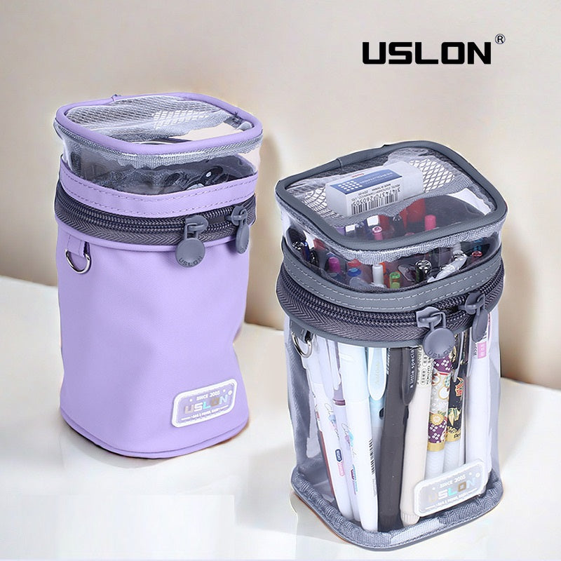 USLON Stand-Up Pencil Case – Desk Pen Holder Chunky Barrel-Style