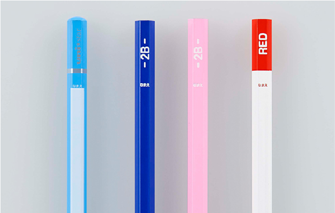 Uni Palette Hexagonal 2B Pencil - Pastel Blue + Red 12 Pack