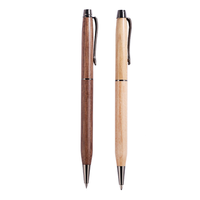Solid Wood Ballpoint Pen Set 2 Pack