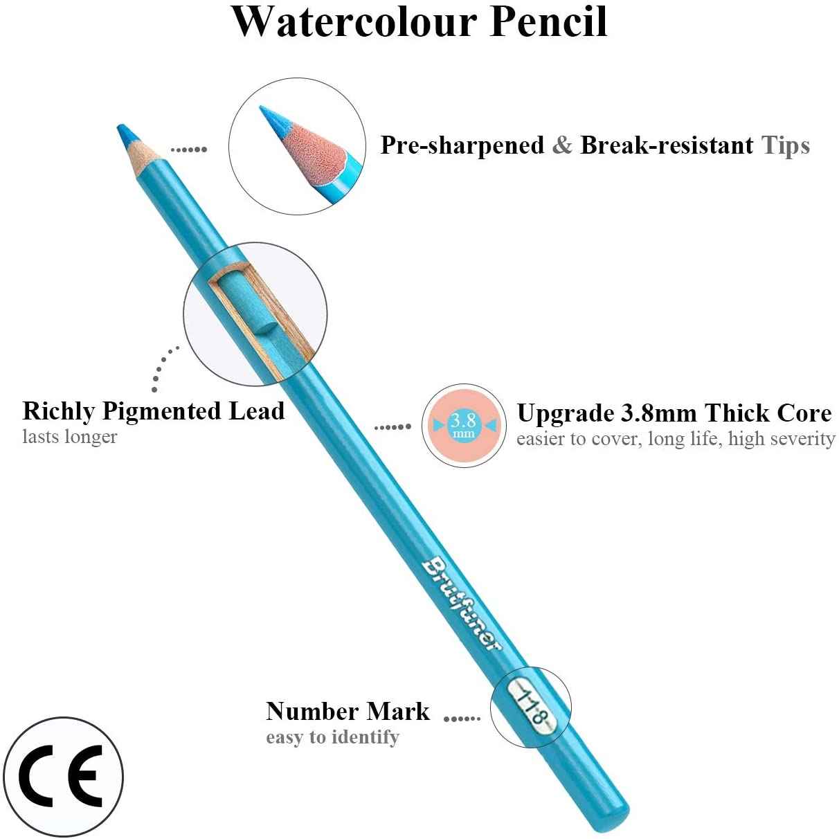 BRUTFUNER 120 Professional Watercolor Artist Pencils Set - TTpen