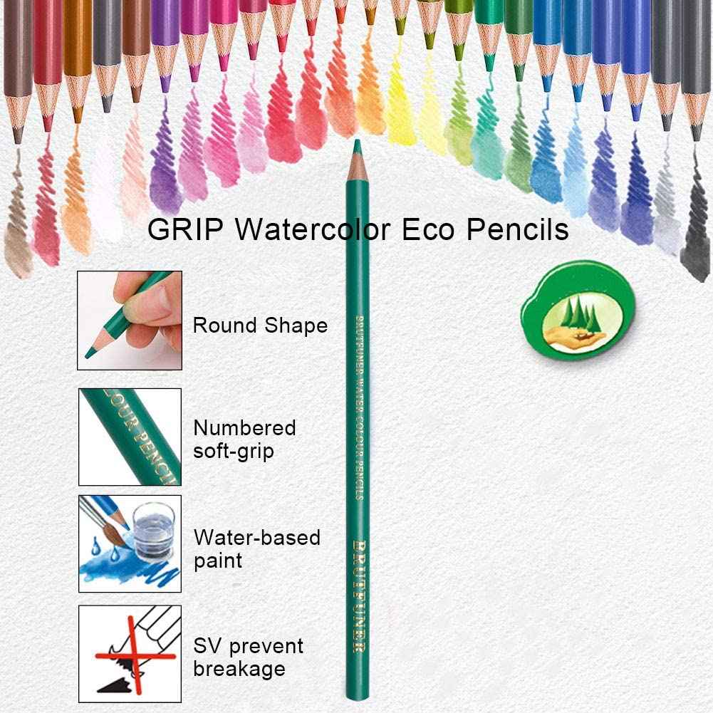 BRUTFUNER 180 Colors Watercolour Pencils Set for Drawing Sketching Shading Coloring - TTpen