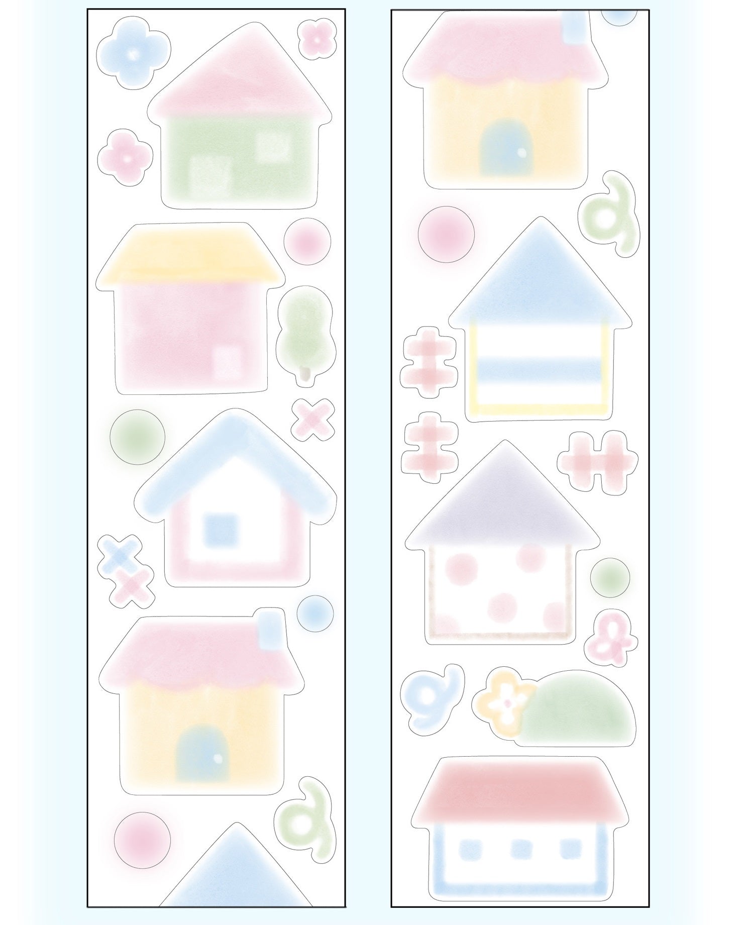 60mm Matte PET Gradient Washi Tape Set – 4 Rolls for Journaling,Scrapbooking