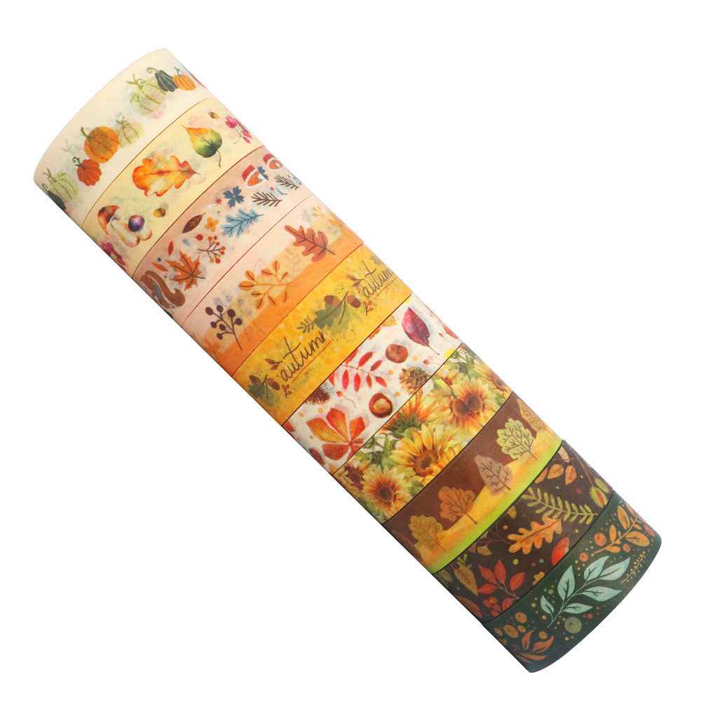 Autumn Day Washi Tape Set 10 Rolls 15mm x 5m - TTpen