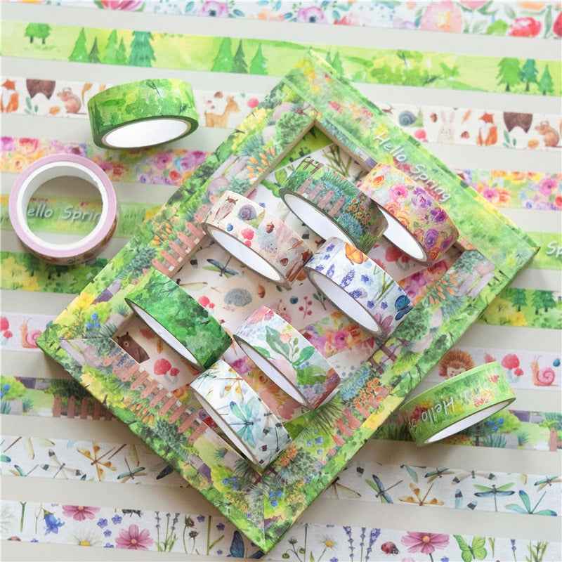 Hello Spring Washi Tape Set 10 Rolls 15mm x 5m - TTpen