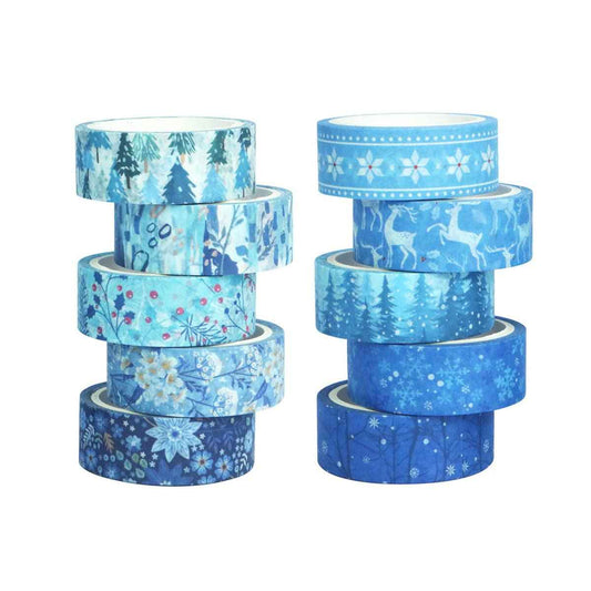 Winter Washi Tape Set 10 Rolls 15mm x 5m - TTpen