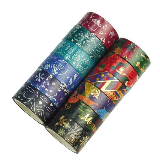 Merry Chiristmas Washi Masking Tape Set 12 Rolls - TTpen