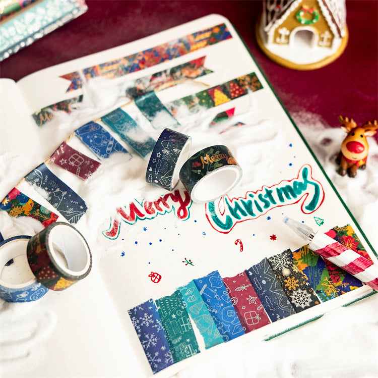 Merry Chiristmas Washi Masking Tape Set 12 Rolls - TTpen