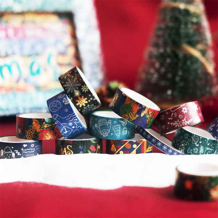 Merry Chiristmas Washi Masking Tape Set 12 Rolls - TTpen