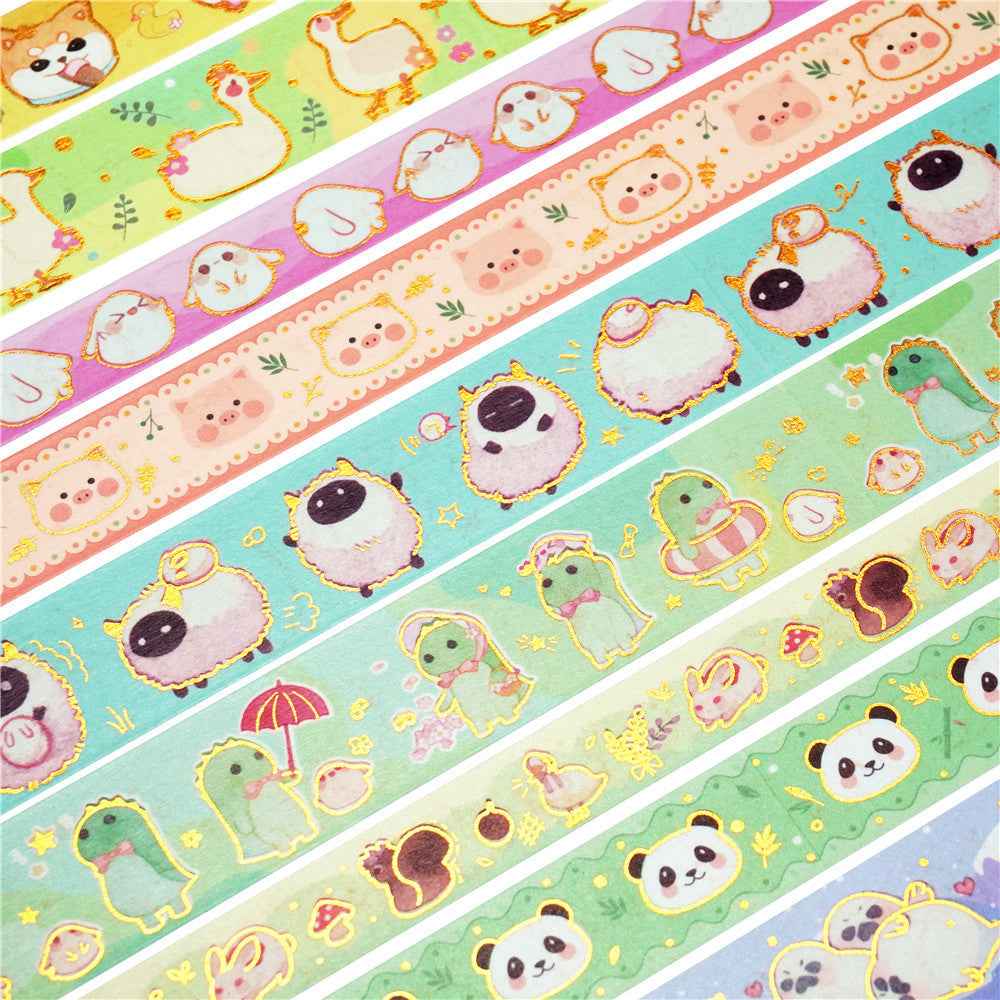 Cute Animal Washi Masking Tape Set 13 Rolls - TTpen