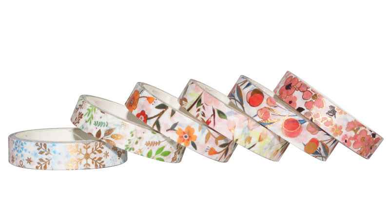 Bloodming Floral Gold Washi Tape Set 18 Rolls - TTpen