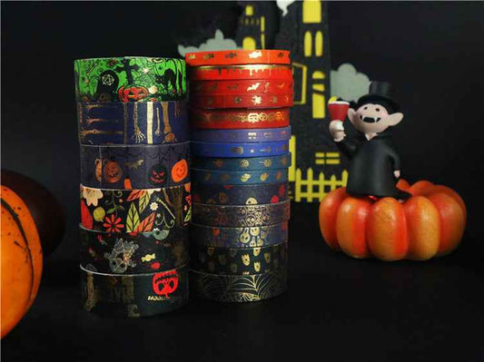Halloween Thrilling Skull Washi Masking Tape Set 20 Rolls - TTpen