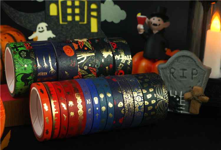 Halloween Thrilling Skull Washi Masking Tape Set 20 Rolls - TTpen