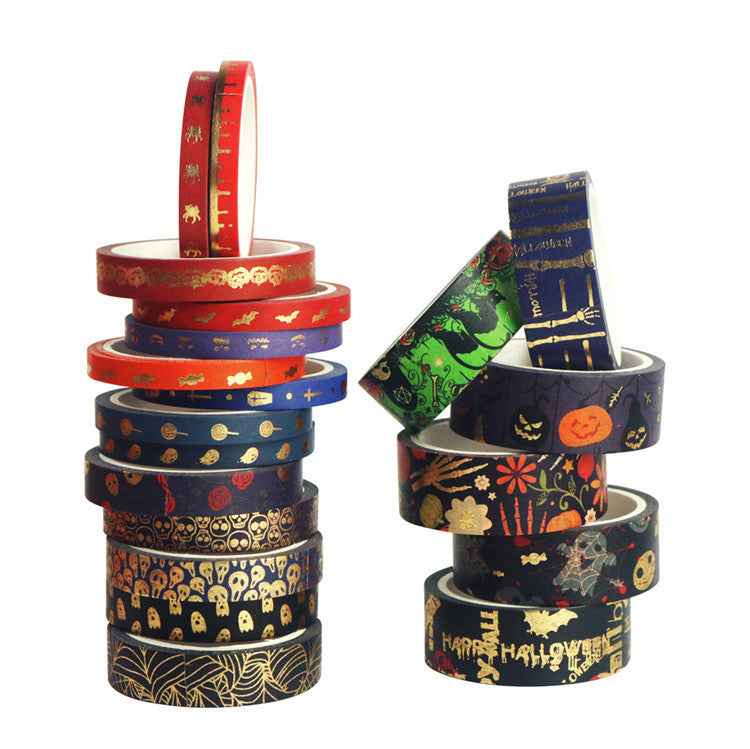 Halloween Thrilling Skull Washi Masking Tape Set 20 Rolls - TTpen