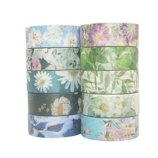 20 Rolls Spring Flowers Washi Tape Set 15mm x 4m - TTpen