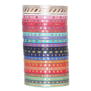 24 Rolls Skinny Washi Tape Set Slim 3mm x 5m - TTpen