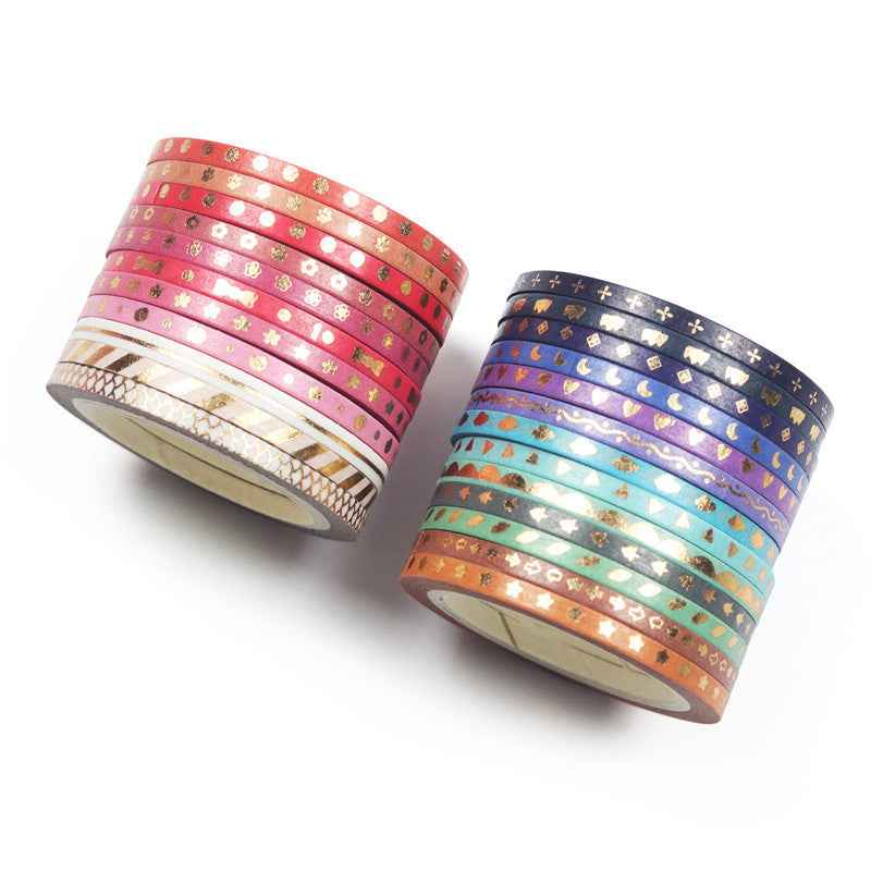 24 Rolls Skinny Washi Tape Set Slim 3mm x 5m - TTpen