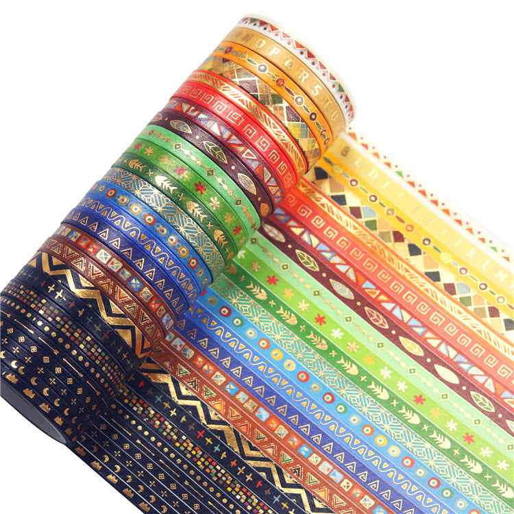 Slim Tribal Style Washi Masking Tape Set 26 Rolls - TTpen
