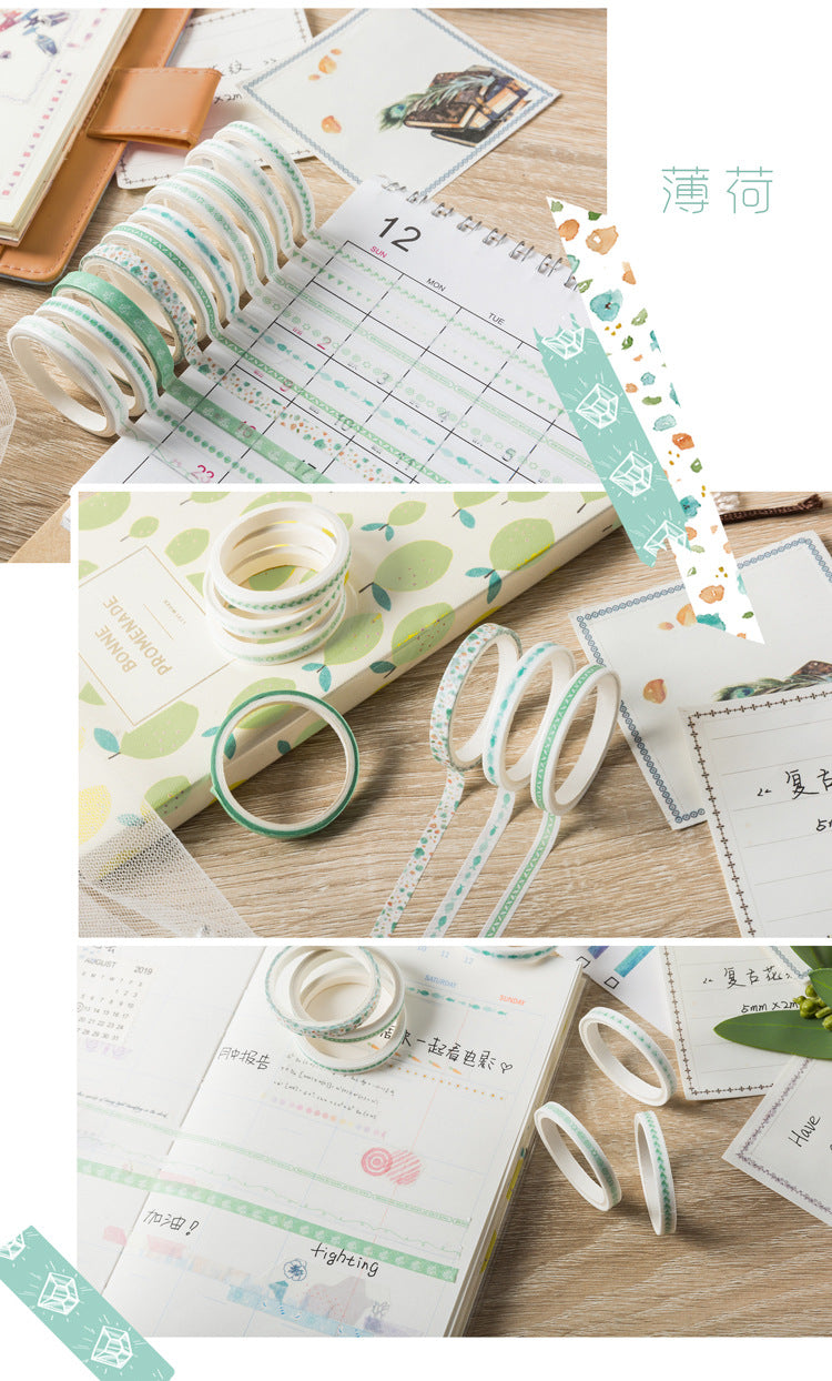 Washi Masking Tape Set 90 Rolls 5mm