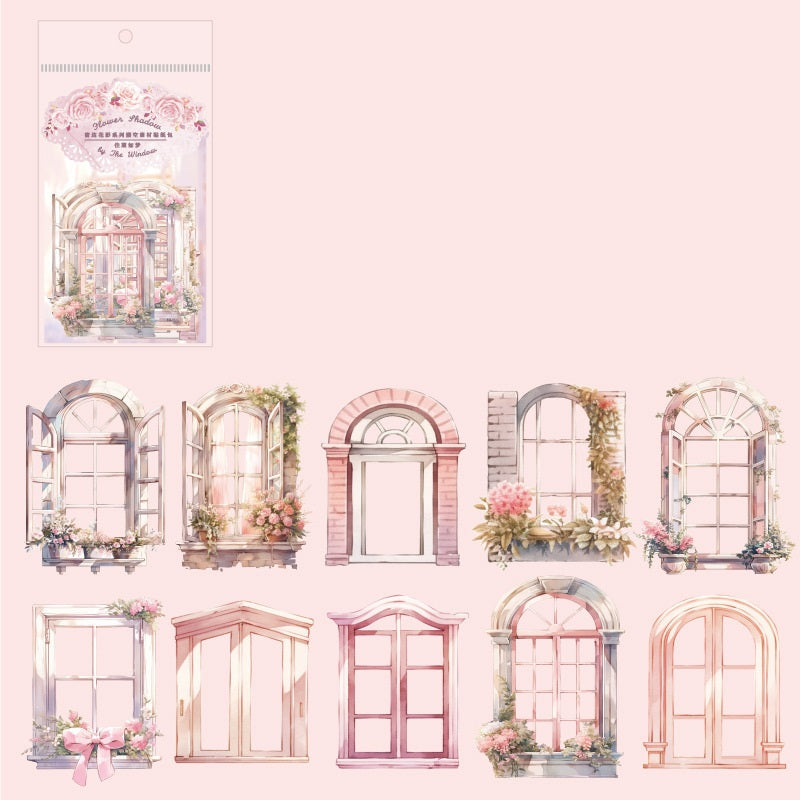 60 Window Blossom Sticker Pack 105x165mm for Journal Scrapbook