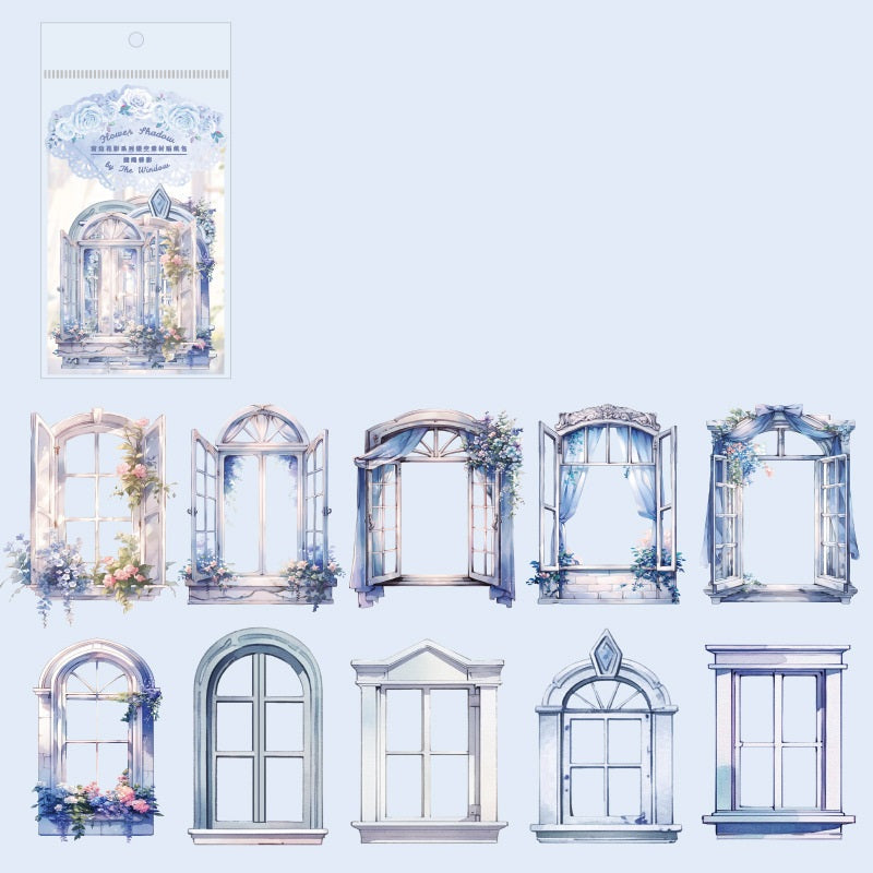 60 Window Blossom Sticker Pack 105x165mm for Journal Scrapbook