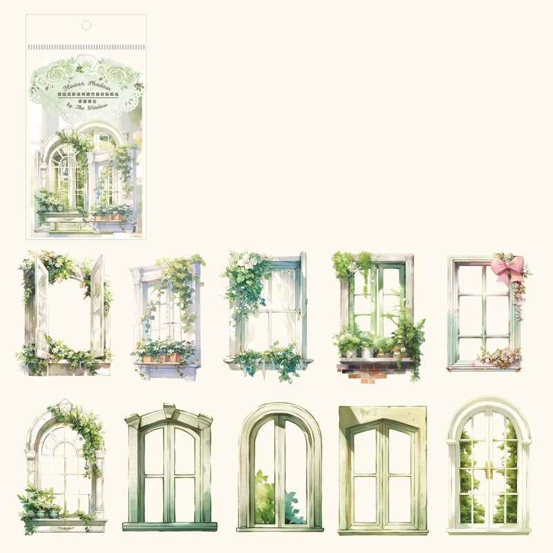 60 Window Blossom Sticker Pack 105x165mm for Journal Scrapbook